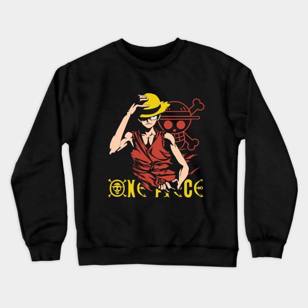 One Piece Monkey D. Luffy Vector Anime Manga Crewneck